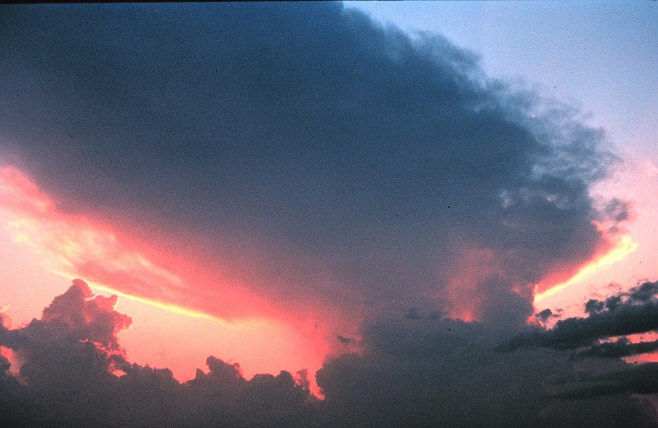 Mature cumulonimbus with a spreading anvil top