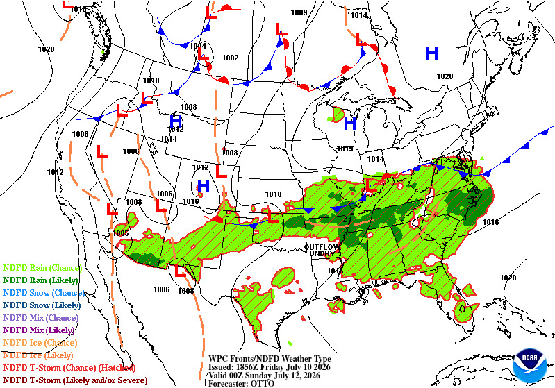 36-hour surface prognostic chart